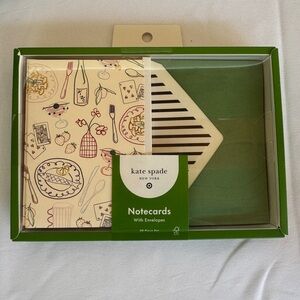 Kate Spade Illustrated Notecards with green envelopes
